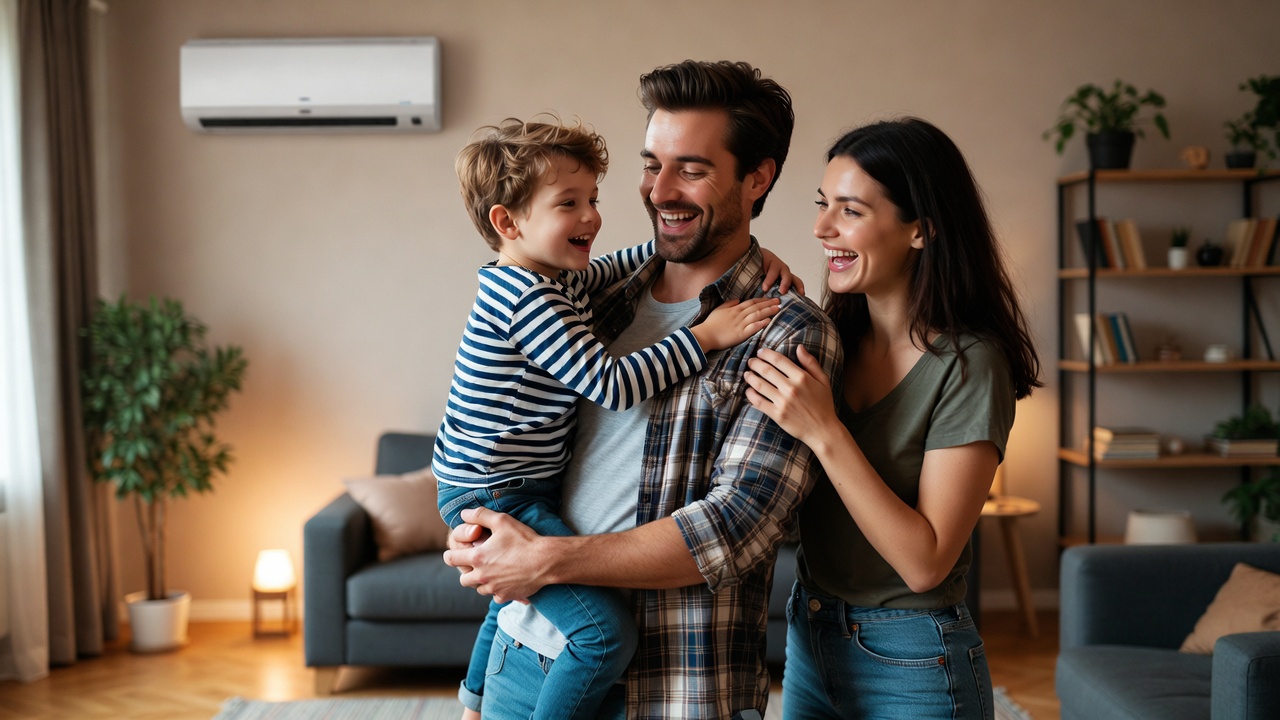 Famille discutant avec leur artisan RGE Qualipac